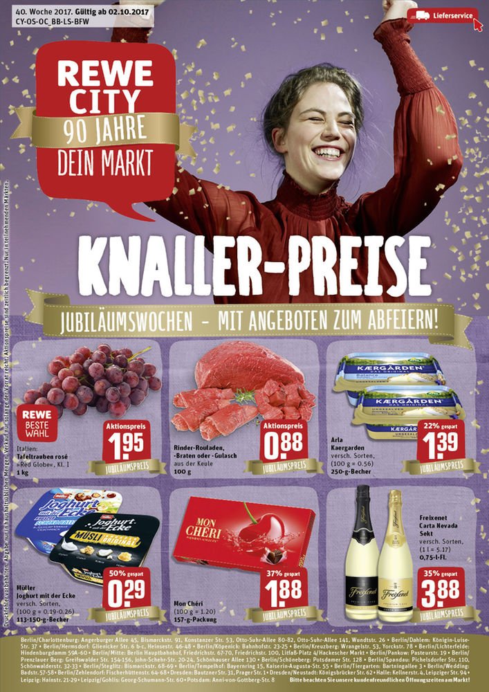 Rewe Prospekte gültig von 02.10.2017 bis 07.10.2017