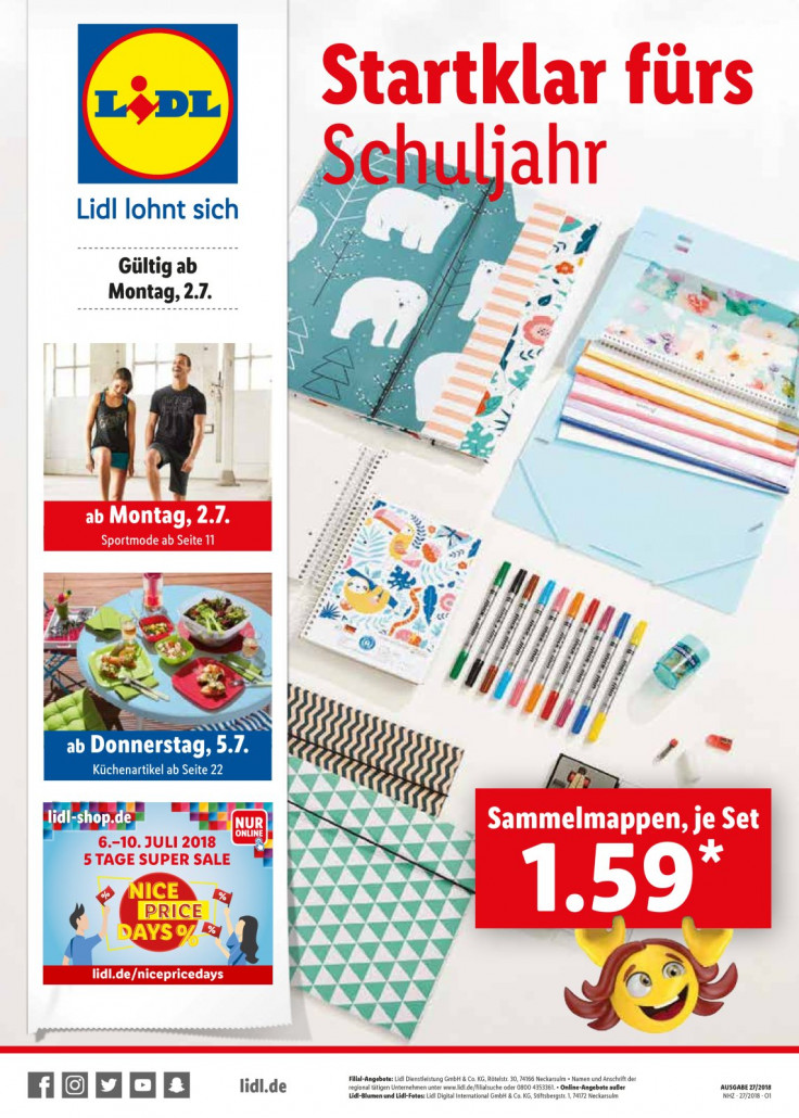 Lidl Prospekte gültig von 02.07.2018 bis 09.07.2018