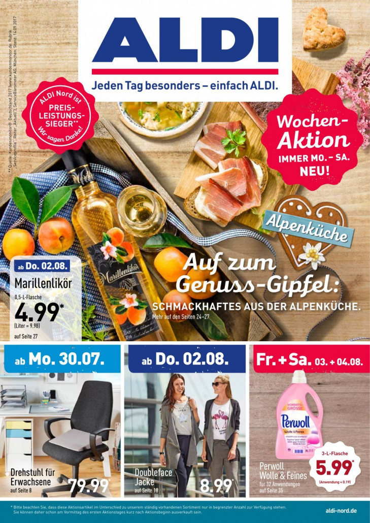 Aldi Nord Prospekte gültig von 30.07.2018 bis 04.08.2018