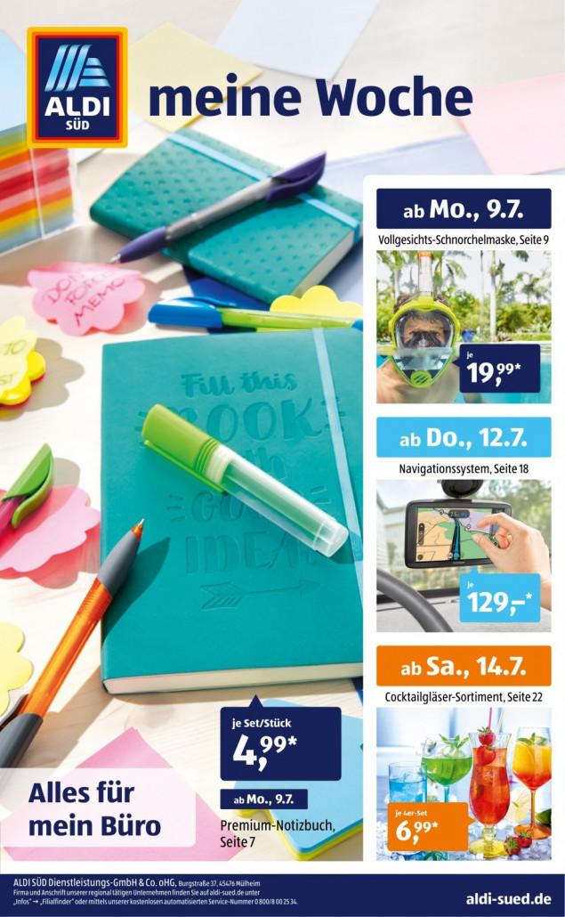 Aldi Süd Prospekte gültig von 09.07.2018 bis 14.07.2018