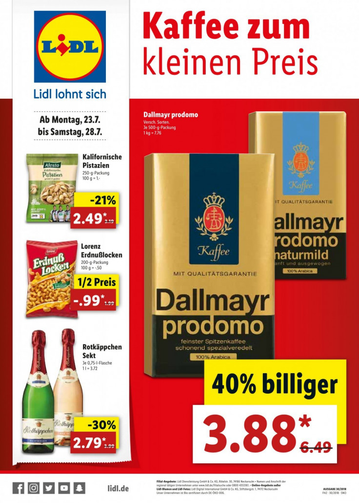 Lidl Prospekte gültig von 23.07.2018 bis 28.07.2018