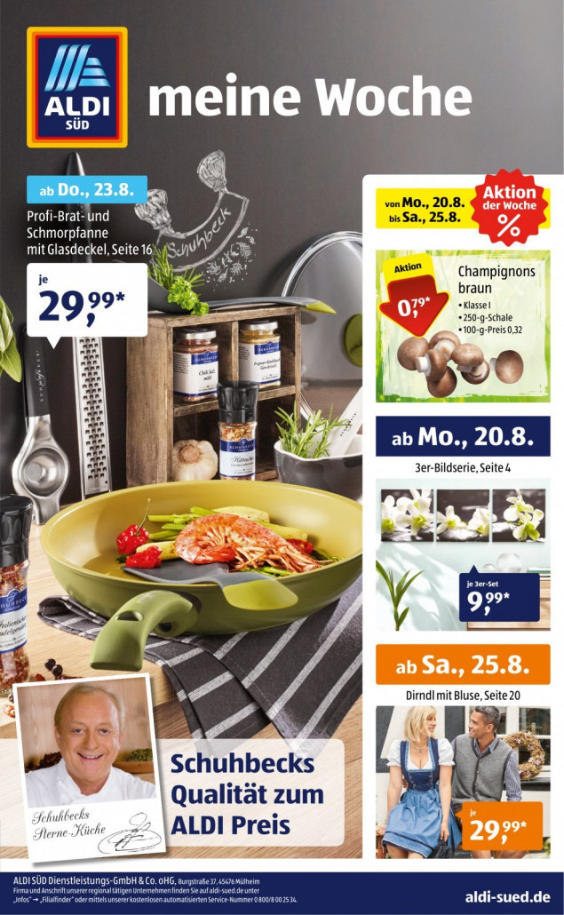 Aldi Süd Prospekte gültig von 20.08.2018 bis 25.08.2018