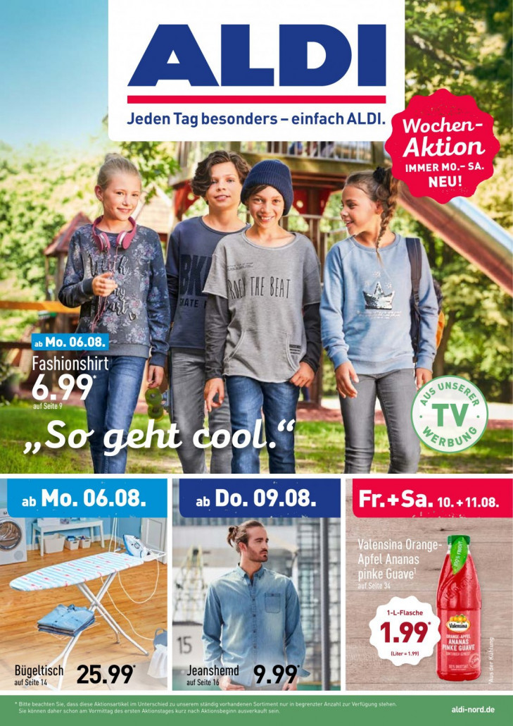 Aldi Nord Prospekte gültig von 06.08.2018 bis 11.08.2018