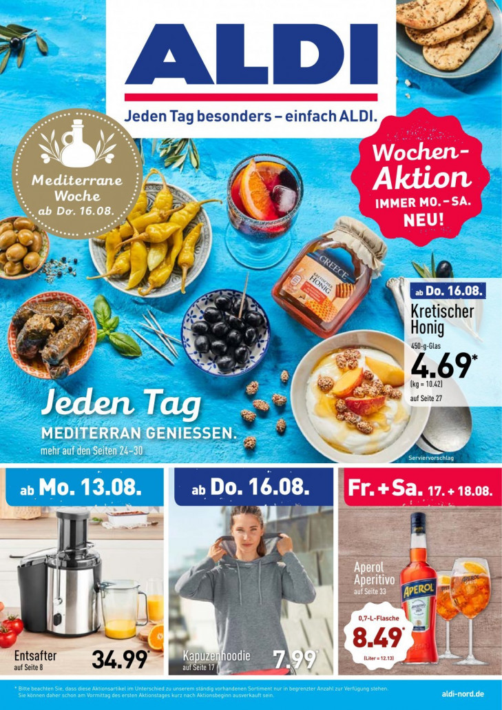 Aldi Nord Prospekte gültig von 13.08.2018 bis 19.08.2018