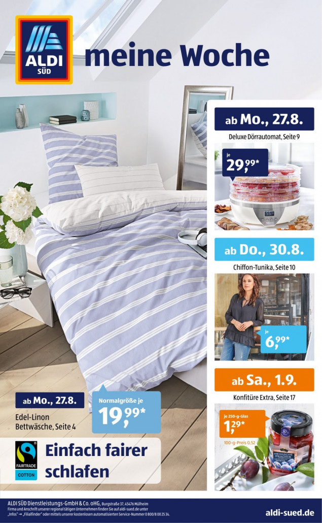 Aldi Süd Prospekte gültig von 27.08.2018 bis 01.09.2018