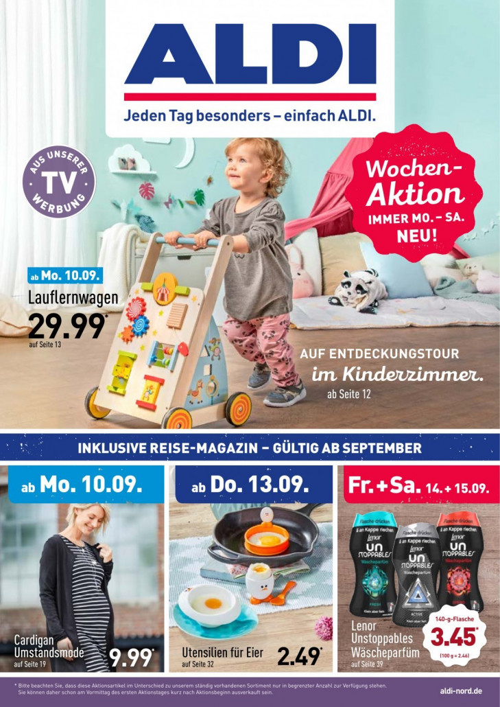 Aldi Nord Prospekte gültig von 10.09.2018 bis 15.09.2018