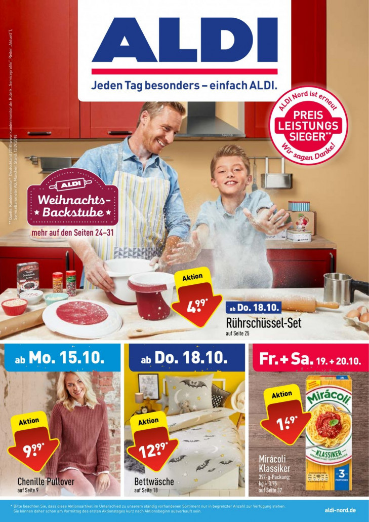 Aldi Nord Prospekte gültig von 15.10.2018 bis 20.10.2018