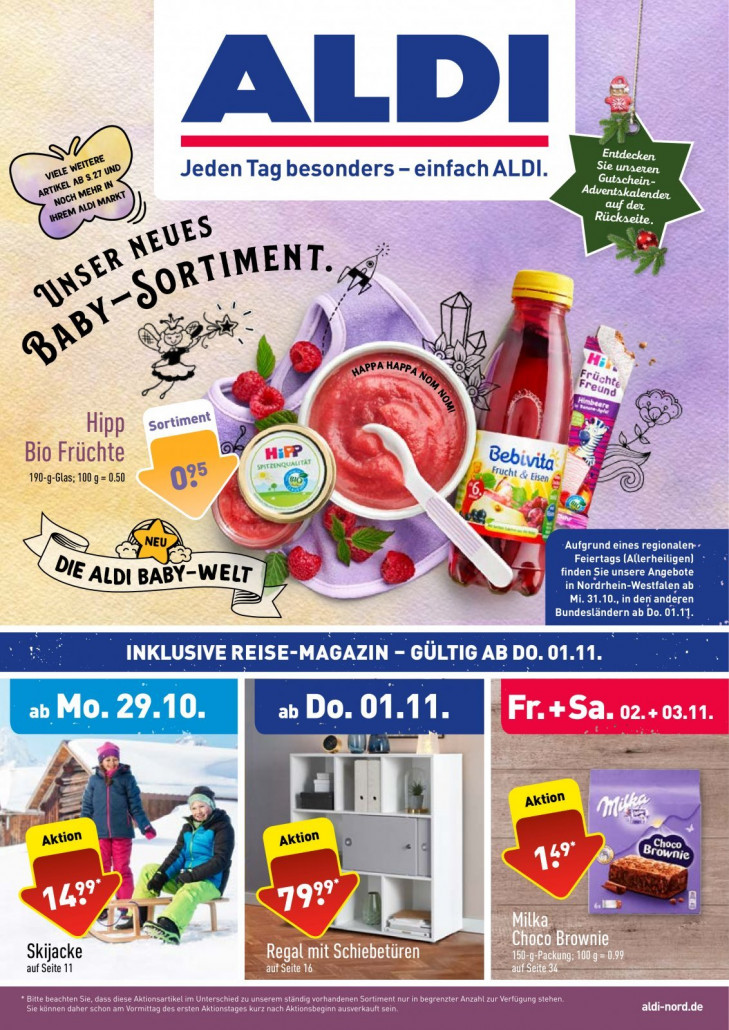 Aldi Nord Prospekte gültig von 29.10.2018 bis 03.11.2018