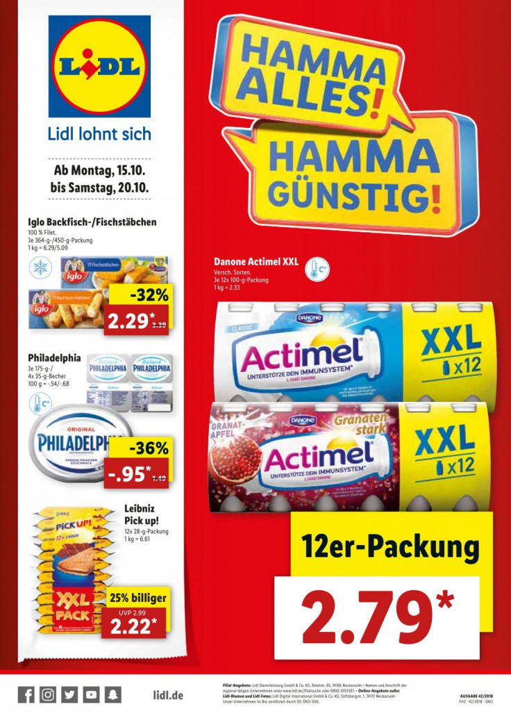 Lidl Prospekte gültig von 15.10.2018 bis 20.10.2018