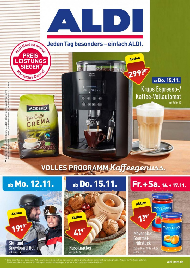 Aldi Nord Prospekte gültig von 12.11.2018 bis 17.11.2018