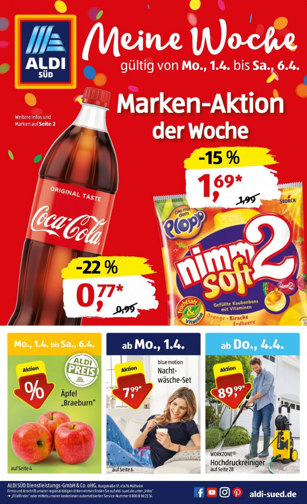 Aldi Süd Prospekte gültig von 01.04.2019 bis 06.04.2019