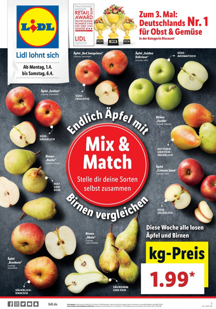 Lidl Prospekte gültig von 01.04.2019 bis 06.04.2019