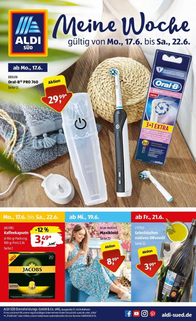 Aldi Süd Prospekte gültig von 17.06.2019 bis 22.06.2019