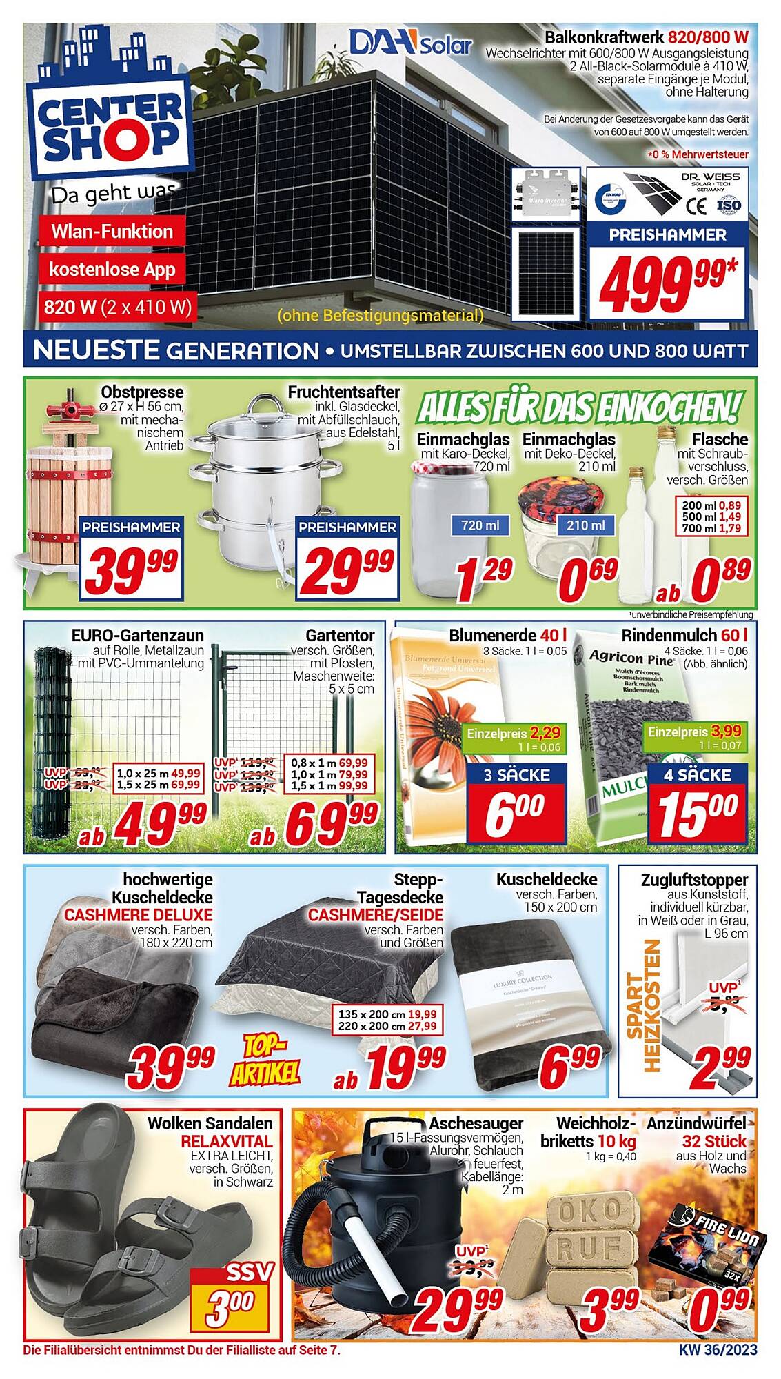 Centershop Prospekt gültig von 04.09.2023 bis 09.09.2023