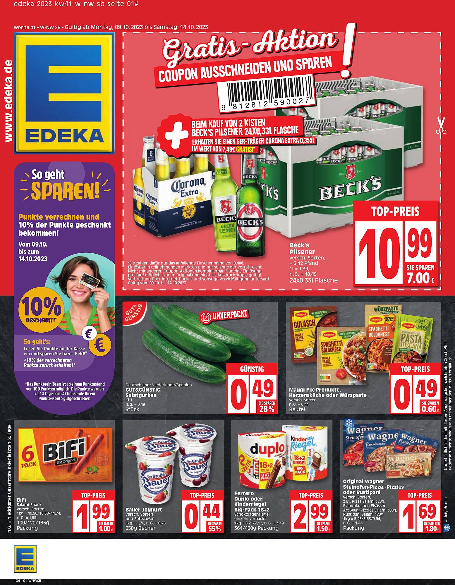 Edeka Prospekt gültig von 08.10.2023 bis 14.10.2023