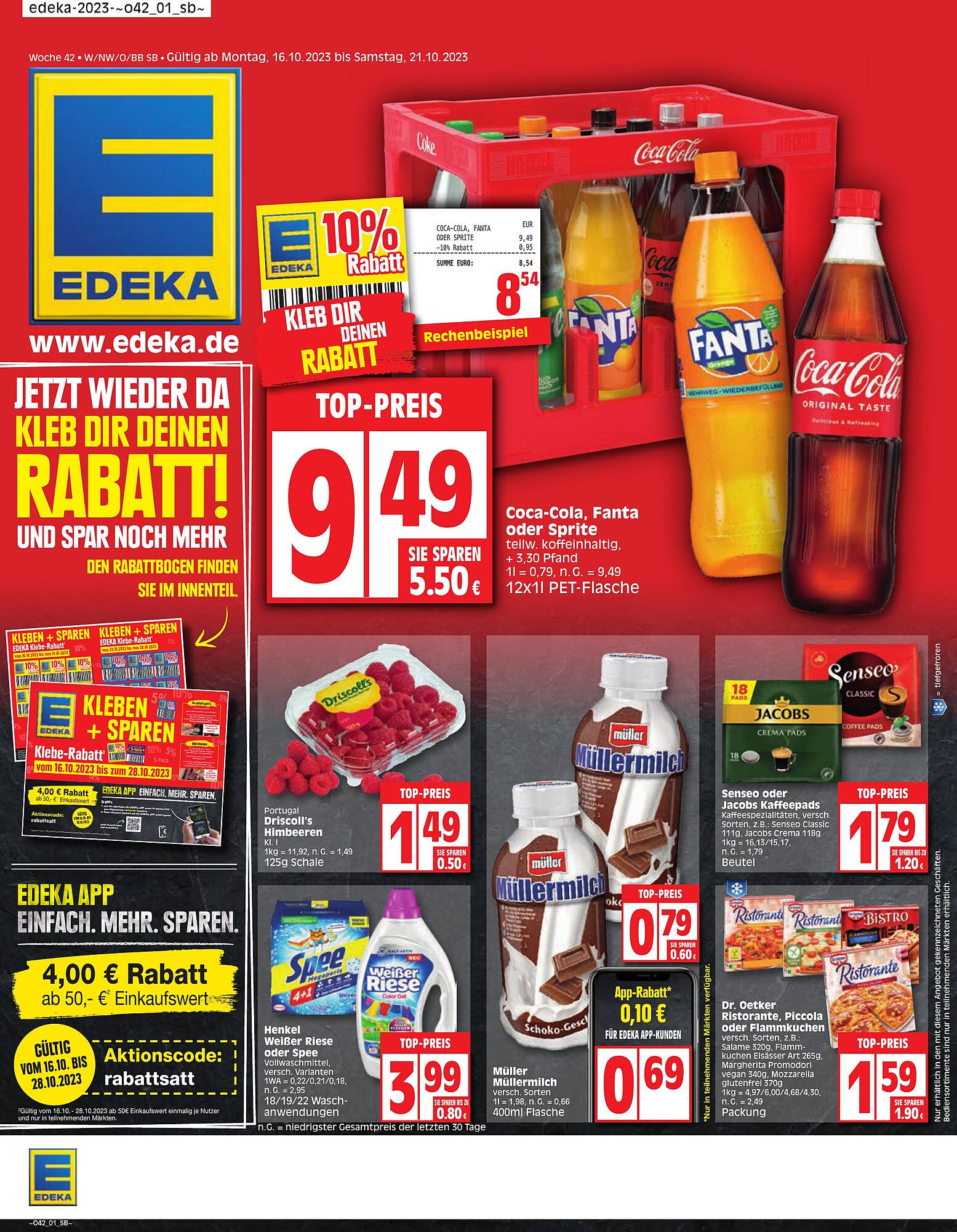 Edeka Prospekt gültig von 16.10.2023 bis 21.10.2023