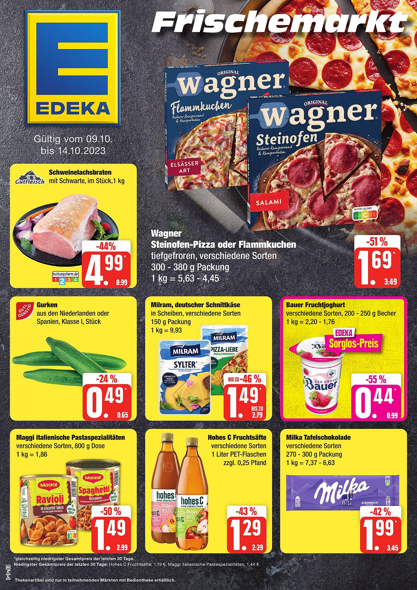 Edeka Frischemarkt Prospekt gültig von 09.10.2023 bis 14.10.2023