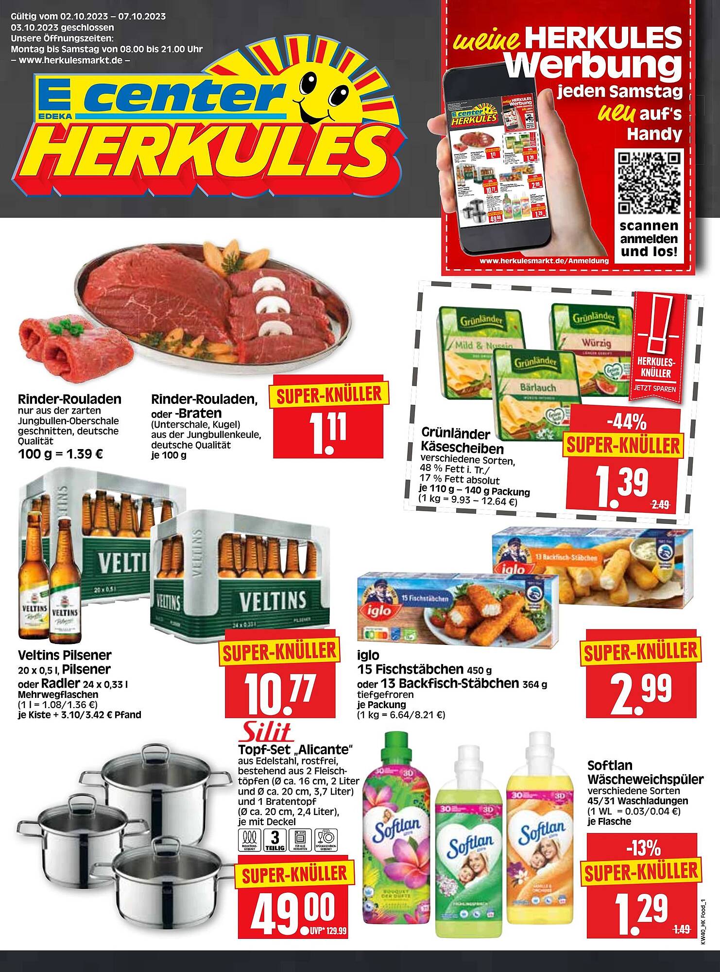 Edeka Herkules Prospekt gültig von 02.10.2023 bis 07.10.2023