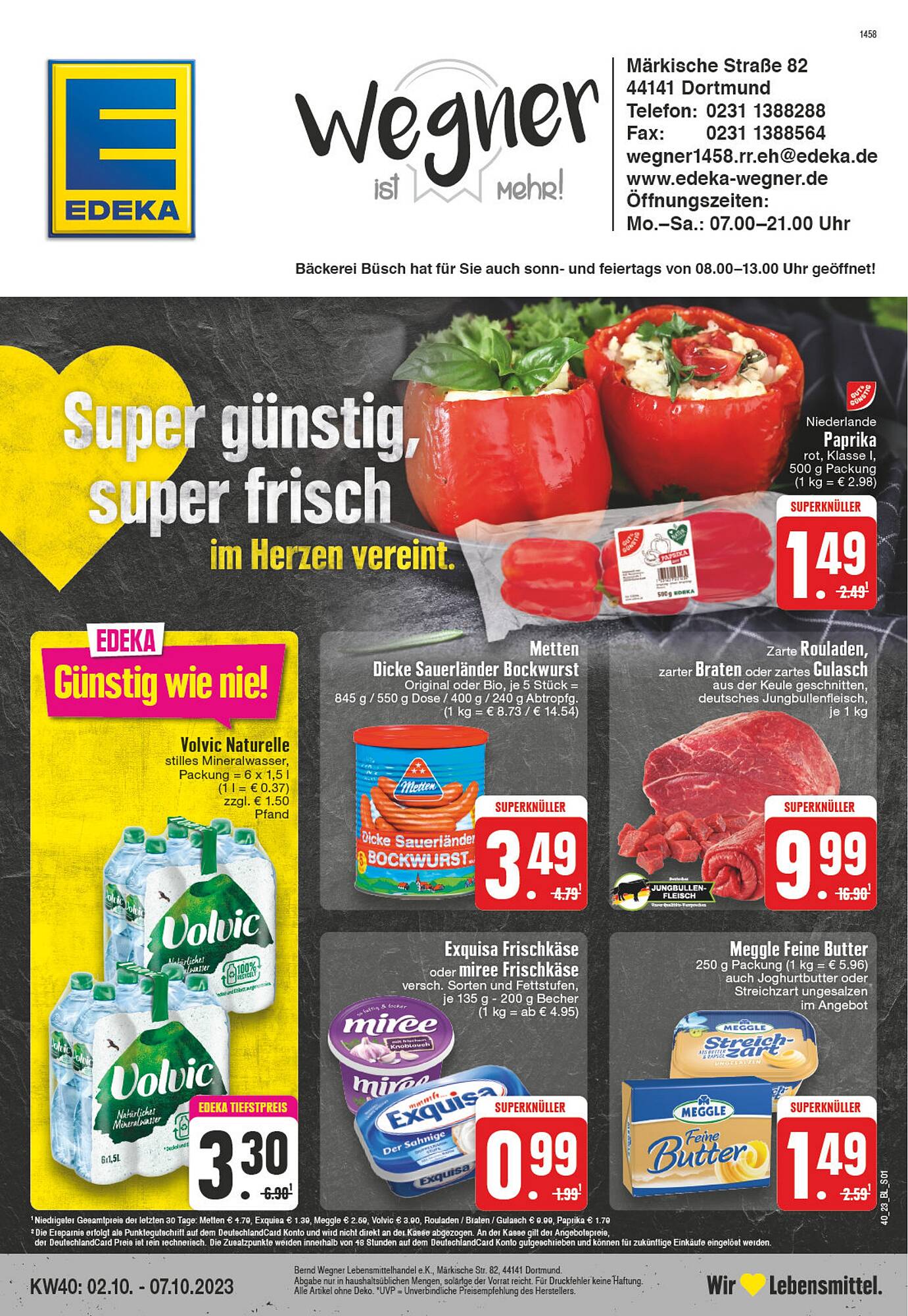 Edeka Wegner Prospekt gültig von 02.10.2023 bis 07.10.2023